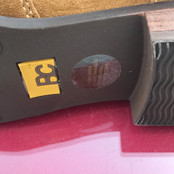 BC tan suede boots with leather straps - Picture 7 of 8